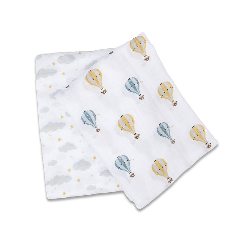 lulujo 2 PK Muslin Swaddling Blankets