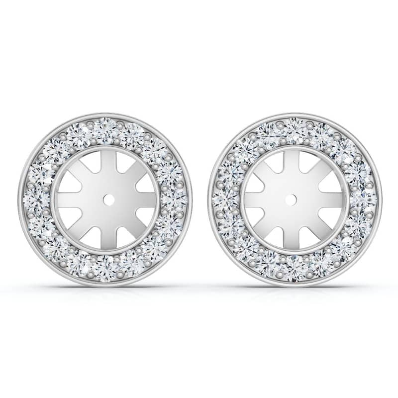 Bliss Diamond 3/4ct Diamond Earring Studs Jackets White (5.5-6mm)