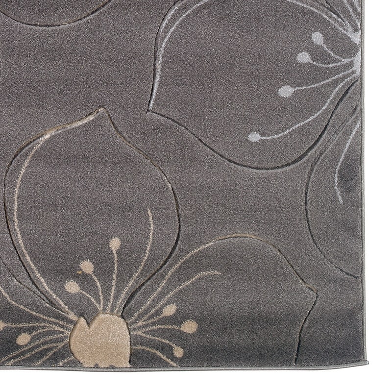 Linon Milan Collection Grey/ Ivory Area Rug