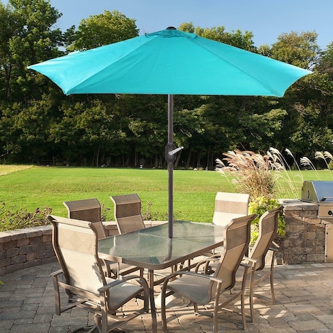 82 inch Outdoor Patio Umbrella With Tilt Button and Crank