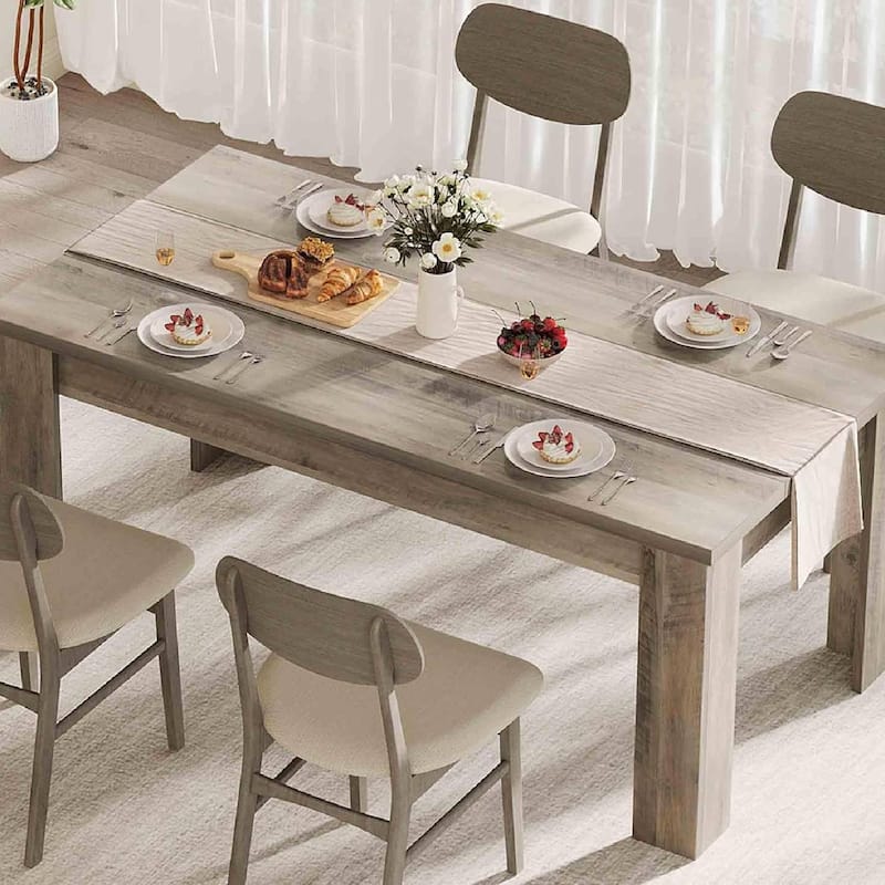 Farmhouse Kitchen 63" Dining Table for 4-6 - N/A