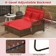preview thumbnail 15 of 18, Gymax Patio Rattan Daybed Wicker Loveseat Sofa w/ Multifunctional