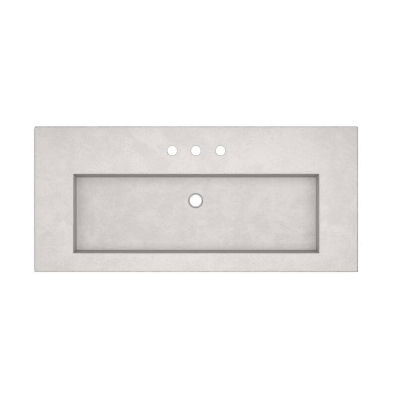 Capistrano 48.5-inch Concrete Vanity Top with Integral Trough Sink