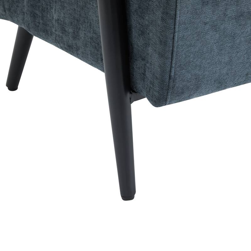 Polyester Lounge Chairs (Set of 2） with Sturdy Metal Frames, Ergonomic Design, and Space-Saving Profile