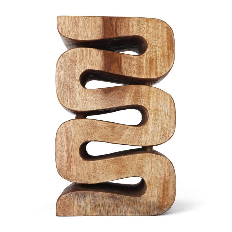 Aspen Hand Carved End Table
