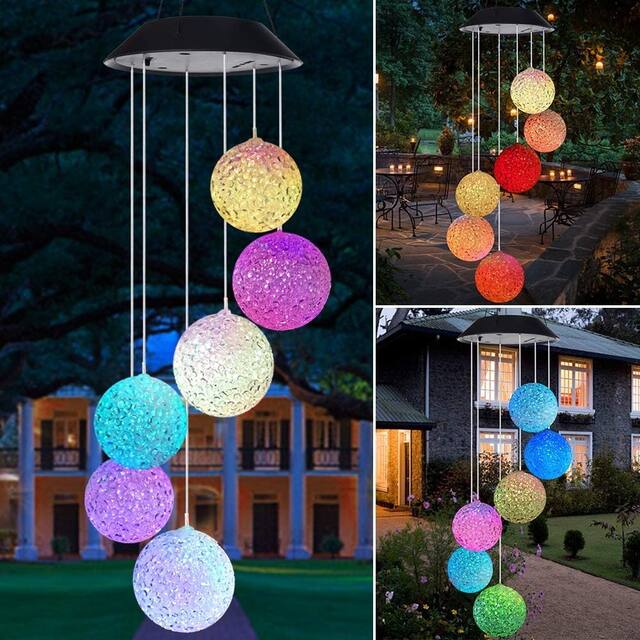 Color Changing LED Solar Power Lamp Crystal Ball - Standard
