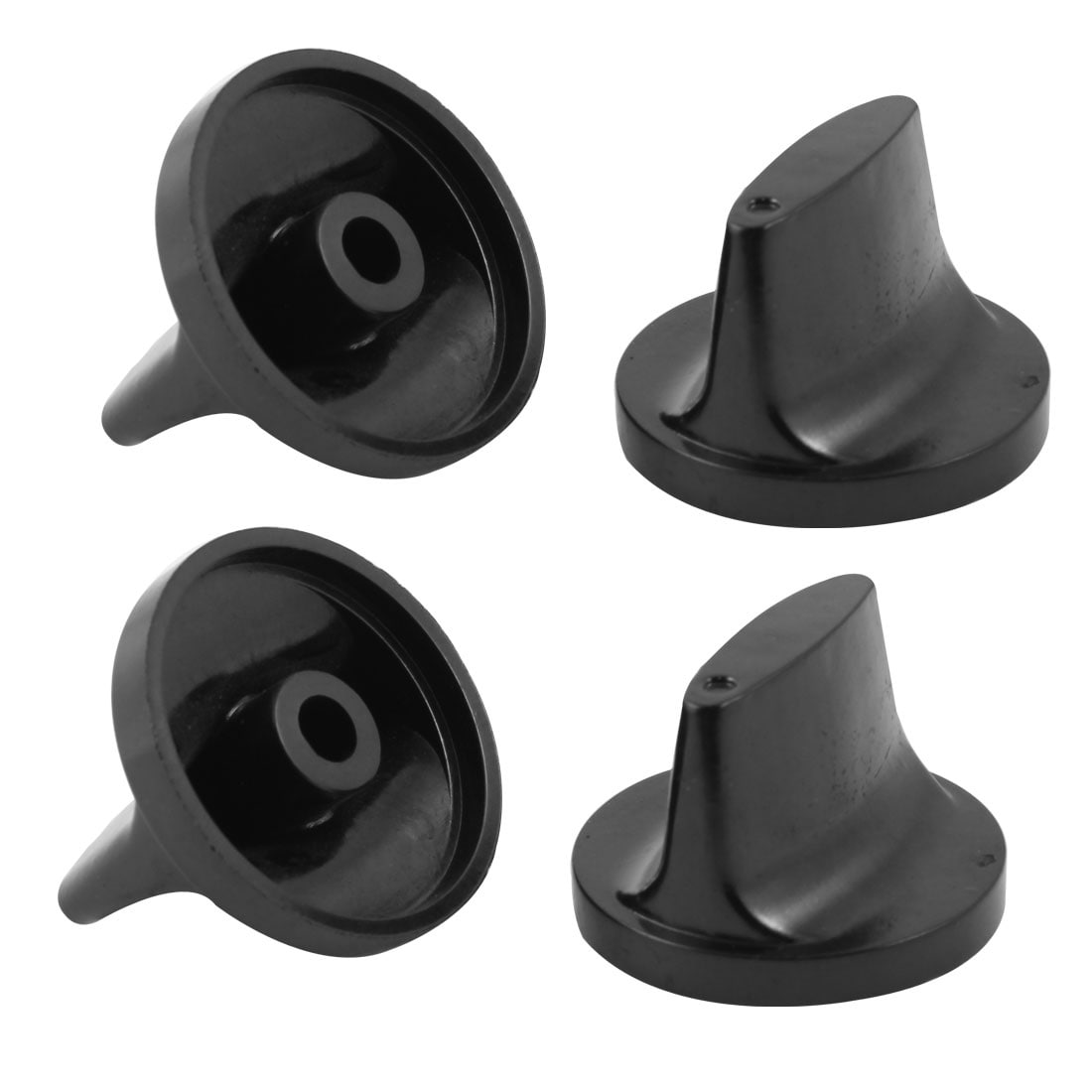 Black Plastic 4-36F Turn Knobs For Replacement and Repairs Lot of 12