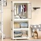 preview thumbnail 3 of 10, Portable Baby Wardrobe Closet with Magnetic Doors, Hanging Rod, 10 Hangers, White