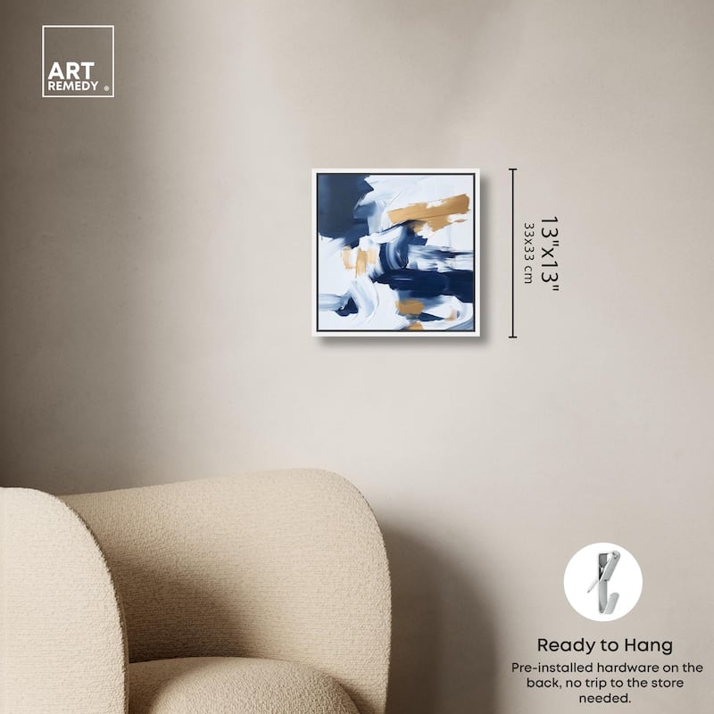 Azure and Gold Canvas by Art Remedy