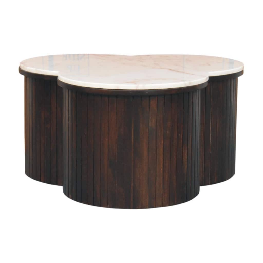 Artisan Furniture Solid Wood Verona Marble Coffee Table , Brown