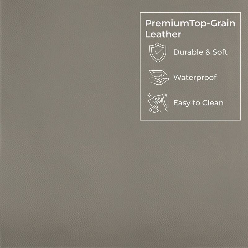 Spruce & Spring Genuine Leather Power Reclining Sofa with Wireless Charging