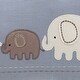 preview thumbnail 8 of 6, Lambs & Ivy Signature Elephant Tales Blue/Gray/White Stripe 4-Piece Nursery Baby Crib Bedding Set
