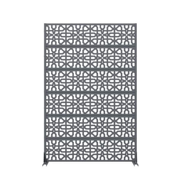 TANG 3FT Privacy Deck Fence Screen – Gray Stripe, UV & Mildew Resistant, 95% Visibility Blockage