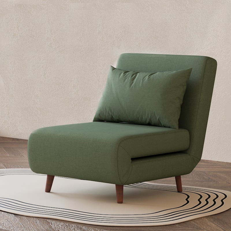 Artdeco Home - Tustin Upholstered Convertible Lounge/ Sleeper Chair - Chair - Olive Green
