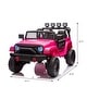 preview thumbnail 11 of 26, 24V 4WD Kids Ride On Truck, 2 Seater with Remote Control, Metal Suspension, Music, LED Lights, Off-Road Toy