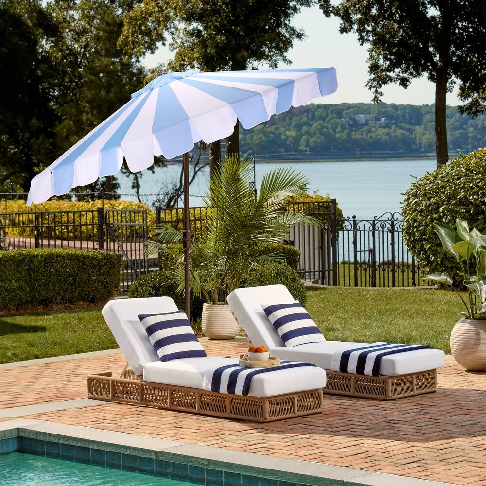 SAFAVIEH Outdoor Living Meze 9ft Crank Umbrella