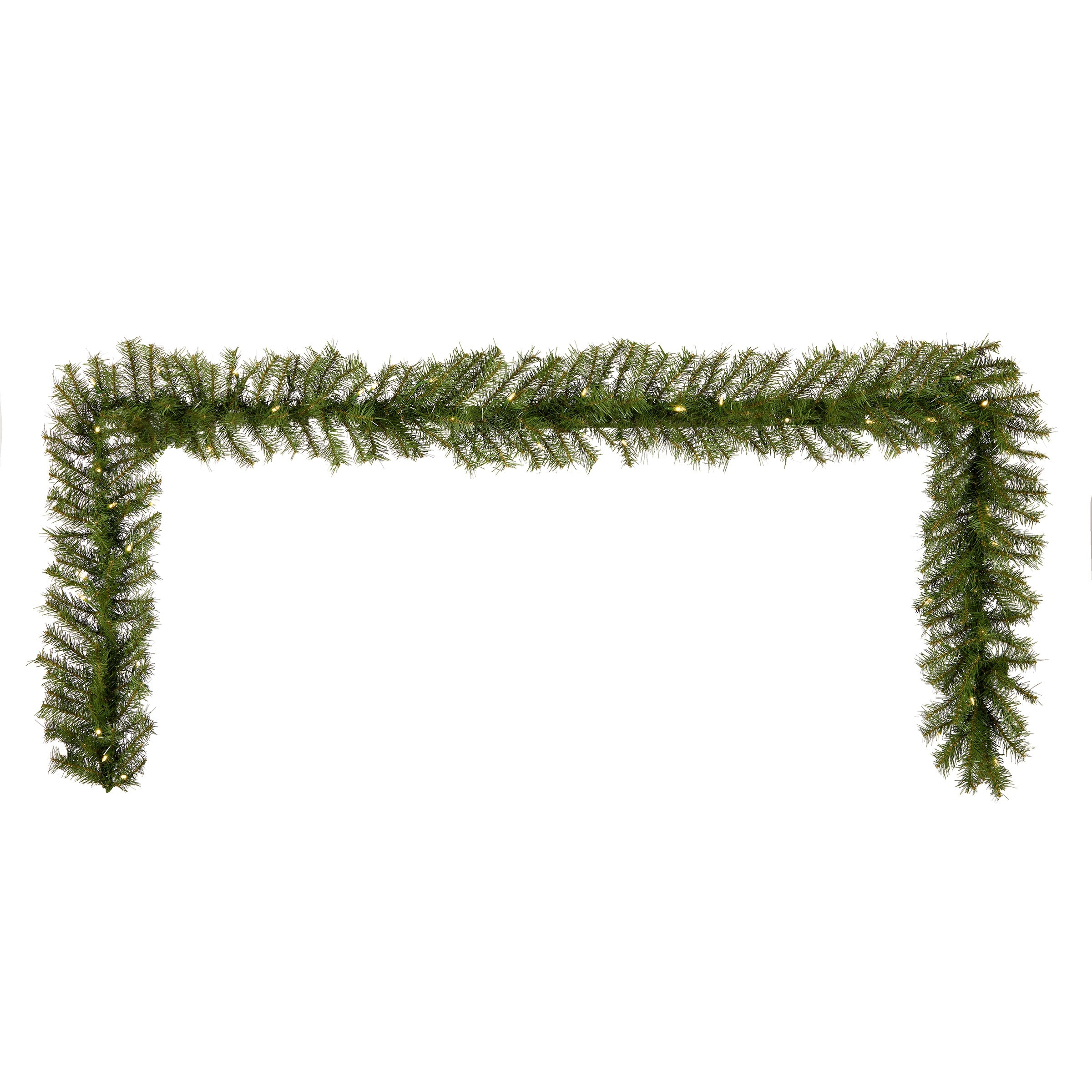 National Tree Company 9'x10" Norwood Fir Garland with 50 Dual Color® LED Lights with Timer & 9 Function-BAT - 9 ft