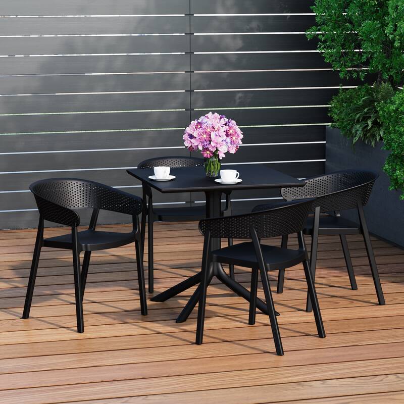 Frond and Form 4-Person Outdoor Square Dining Set