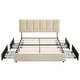 preview thumbnail 50 of 123, Javlergo Bed Frame with Storage Drawers Upholstered Platform Bed Frame with Adjustable Headboard