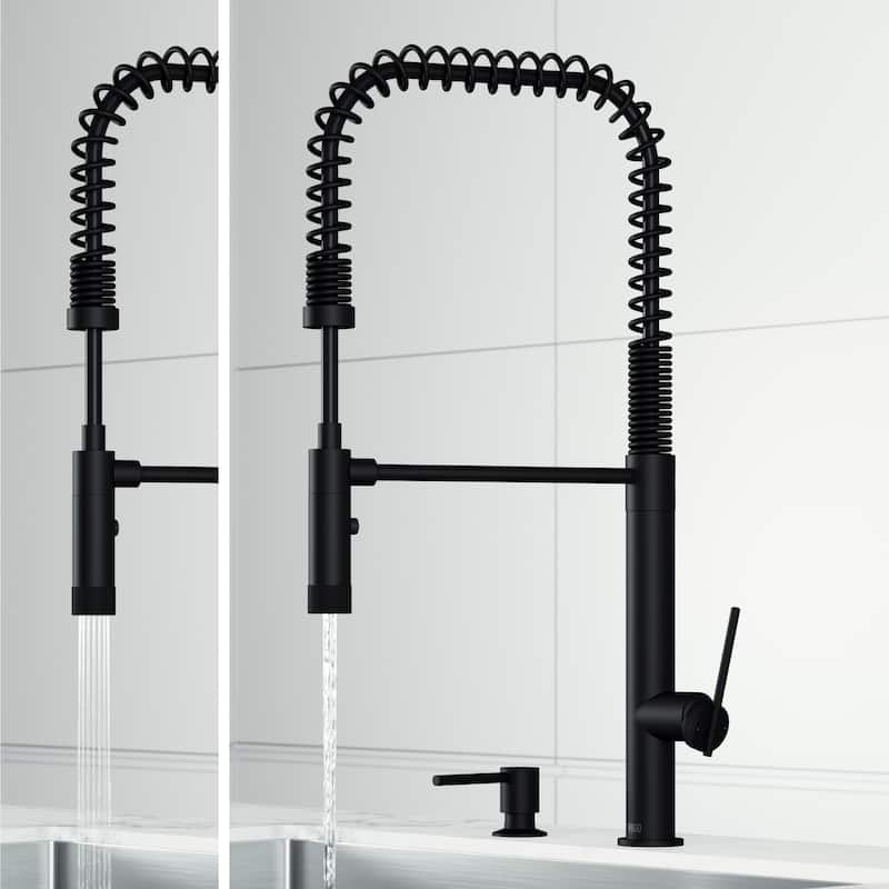 VIGO Sterling 23" H Single Handle Pull-Down Sprayer Kitchen Faucet