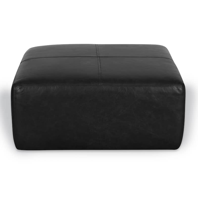 Poly & Bark Sequoia Ottoman - Full Grain Genuine Italian Leather