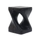 preview thumbnail 59 of 73, Christopher Knight Home - Aurelian Quenby MGO Lightweight Concrete Twist End Table with Wood-Grain Texture