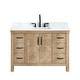 preview thumbnail 25 of 82, Javier Bath Vanity with Composite Stone Top without Mirror 48in. - Antique Brown