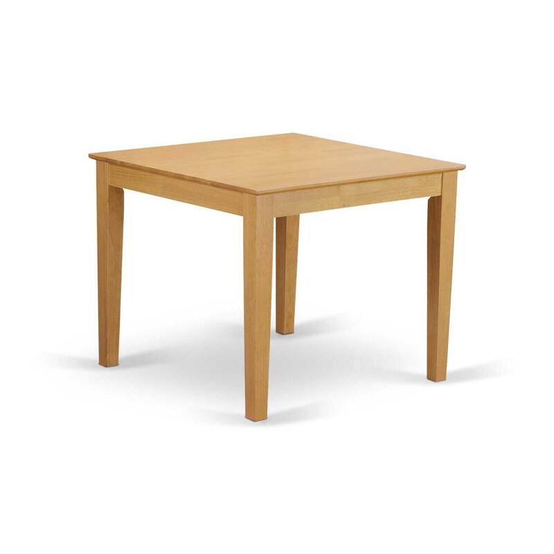 HomeStock 3-Pc Natural Brown Oak Finish Square Solid Wood Top Dining Table Set - Seats 2