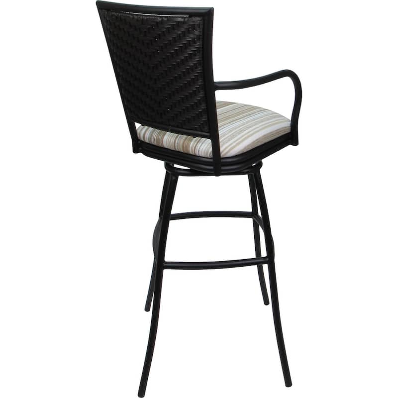 Outdoor Indoor Bar Stool Counter, Extra Tall - Erin with Arms