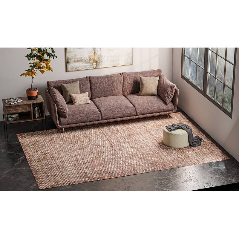 Bashian Tevita Plum Contemporary Area Rug