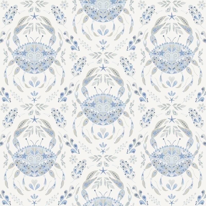 NuWallpaper Blue Shellby Peel & Stick Wallpaper - 216 x 20.5 x 0.025