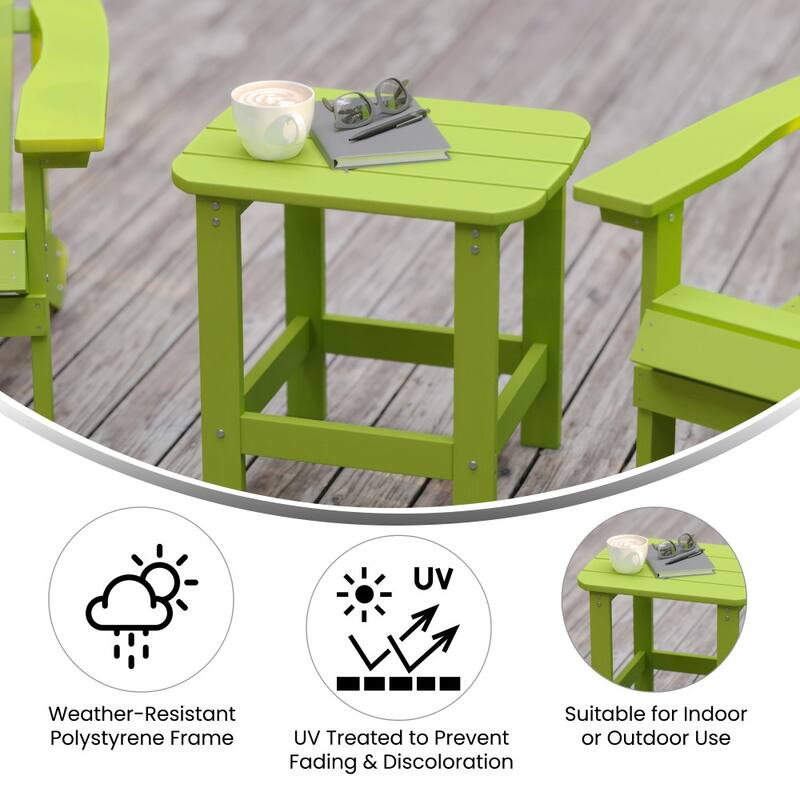 All-Weather Poly Resin Adirondack Side Table - Patio Table