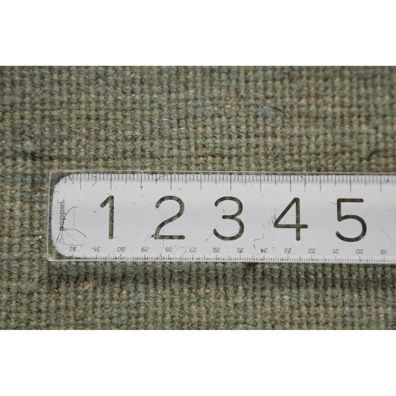 Aqua Green & Blue Modern Gabbeh Oriental Rug Hand-Knotted Wool Carpet - 3'9" x 5'10"