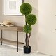 preview thumbnail 5 of 8, Gymax 4 FT Artificial Boxwood Topiary Ball Tree w/ Triple Ball Faux