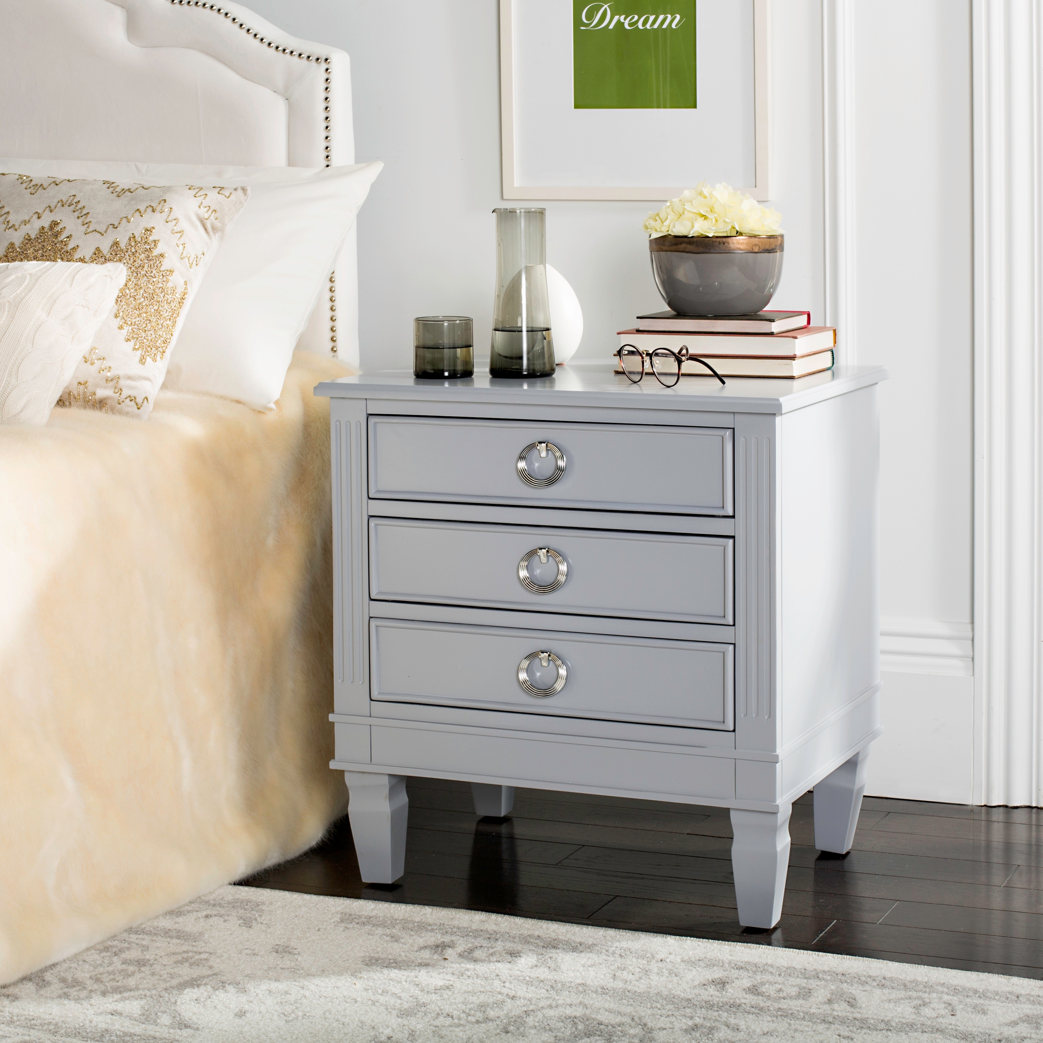 SAFAVIEH Georgeann Traditional Wood Nightstand