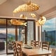 preview thumbnail 6 of 8, Wooden Fish Shaped Pendant Lights Decorative Hanging Lamp Fixture - 24" x 10"