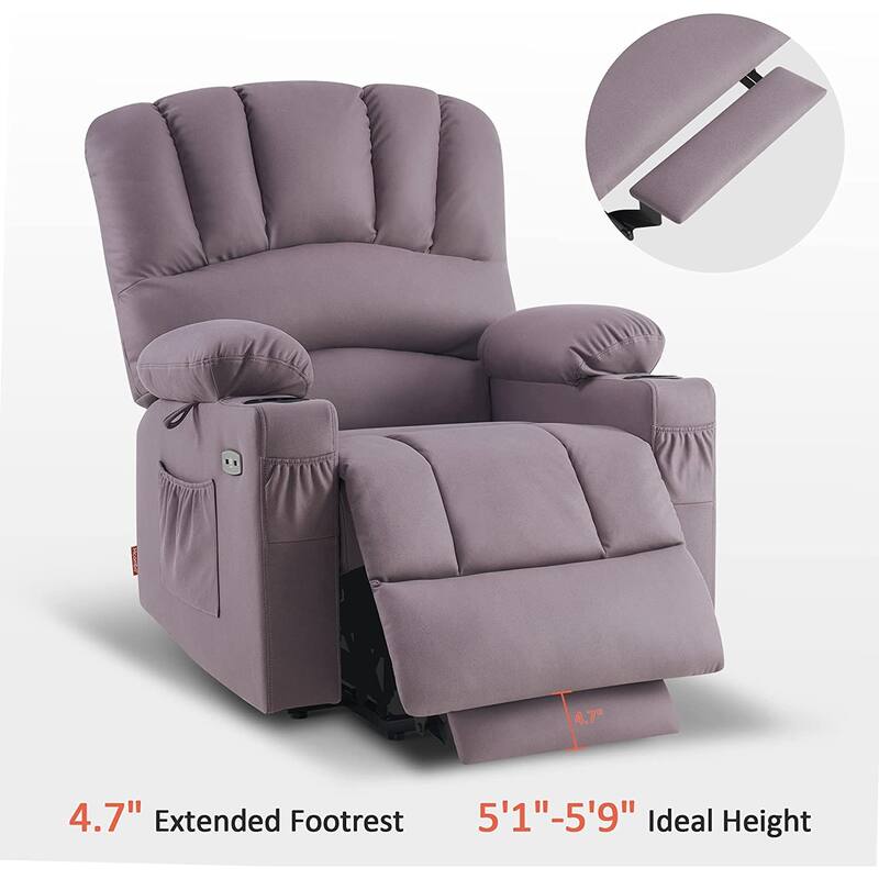 MCombo Power Lift Recliner Chair, Massage and Heat for Elderly, Extended Footrest,Cup Holders, USB Ports 7095