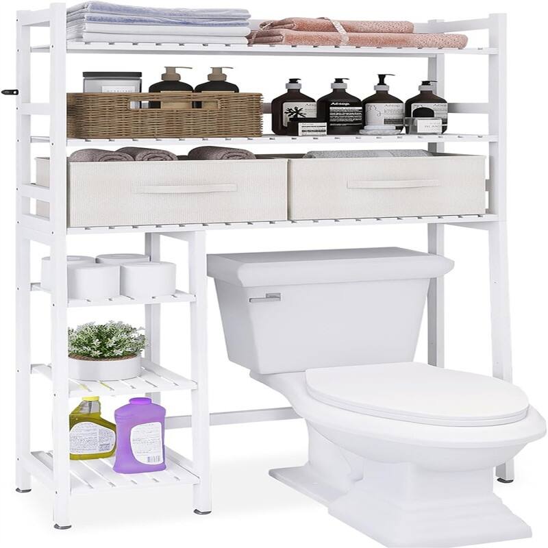 Over The Toilet Storage - 9.85"D x 32.68"W x 65.36"H