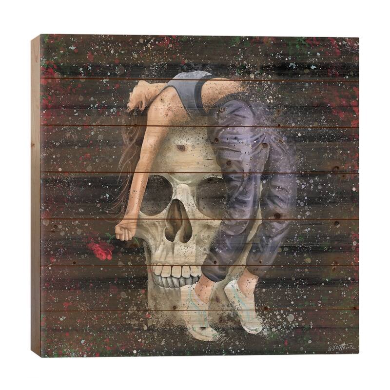 Poisoned Flower - Astro Cruise XXXIV Print On Wood by Ben Heine - Multi-Color - 26x26x1.5