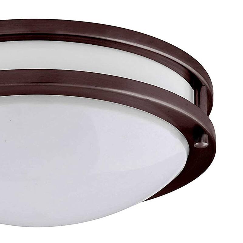 Amax Lighting 20W LED flush mount fixture in Brush Nickel Finish