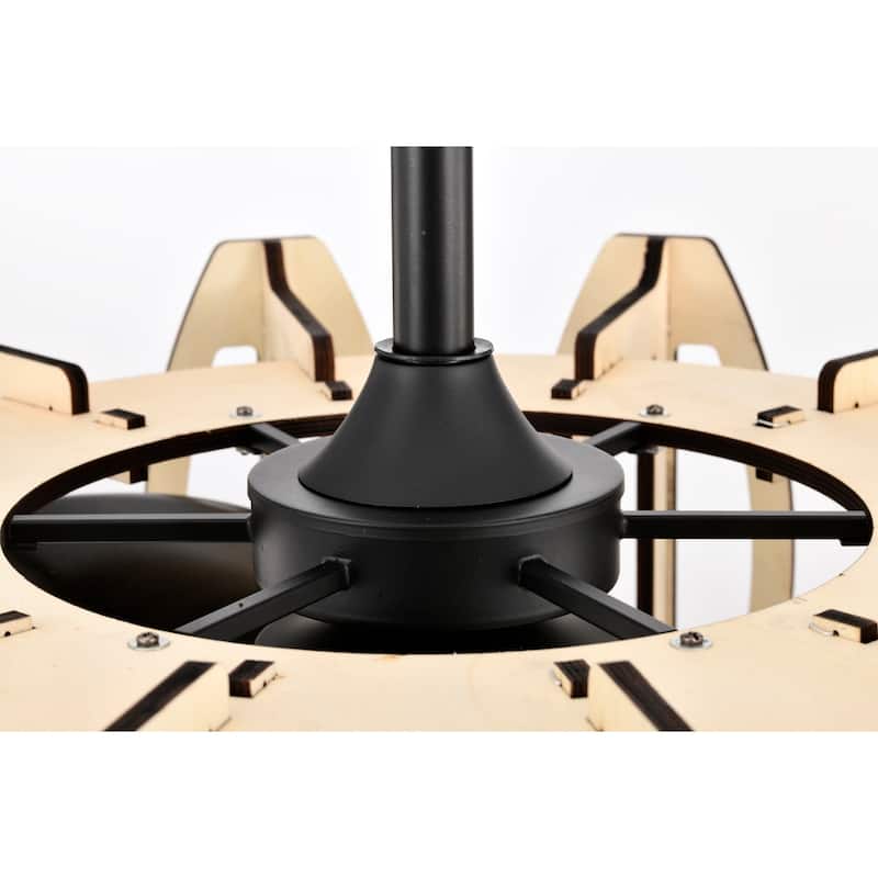 Honeykiss 17 Inch Beige Fandelier with 3 Light - N/A