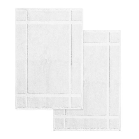 Bath Mats 100% Cotton Thick 1350 GSM Highly Absorbent by Ample Decor
