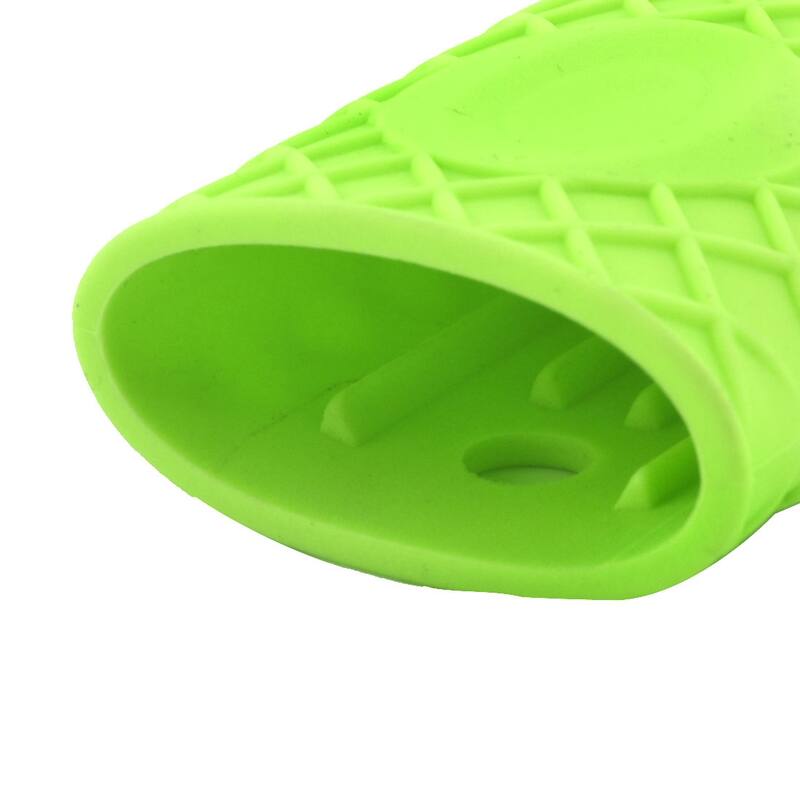 Heat Resistant Silicone Pot Pan Handle Grip Holder Sleeve Cover 2pcs - Green - 6.1" x 2" x 1.2"(L*W*T)