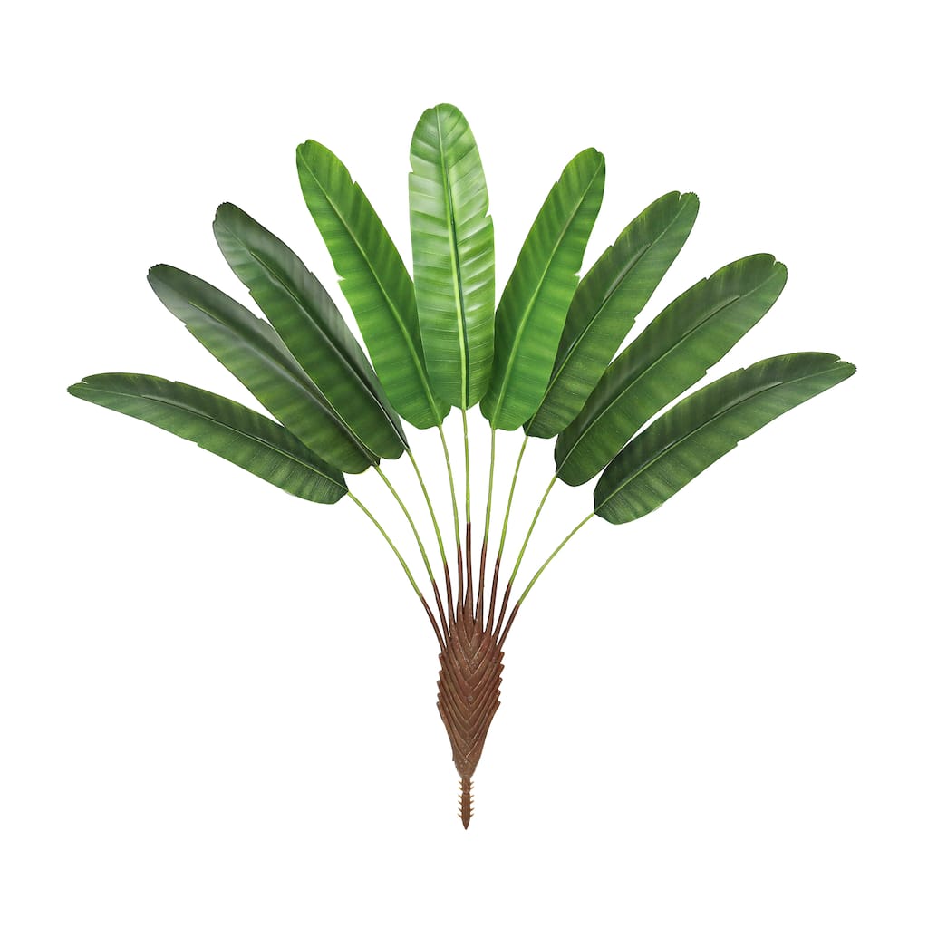 Set of 2 Real Touch Artificial Travelers Palm Leaf Stem Plant Greenery Foliage Bush 25in - 25" L x 29" W x 4" DP