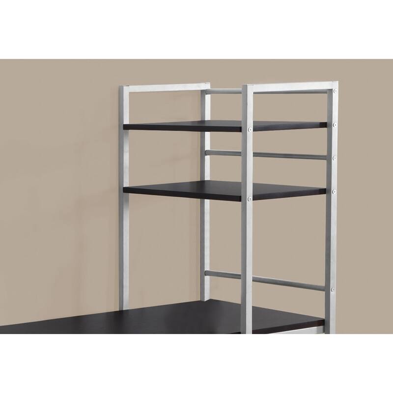 48" Modern Computer Desk with 4 Storage Shelves, Contemporary Design for Home Office, Laptop and Work