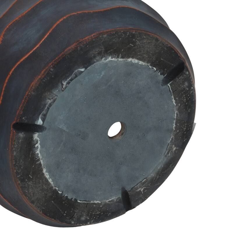 Large Round Planters Set of 2 (16.14"x15.75" & 11.8" x11.42") - Lightweight Plant Pot -Concrete Planter Pots with Drainage Hole