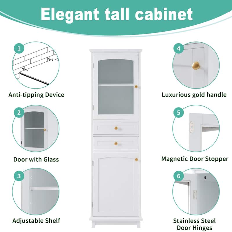 Bathroom tall cabinet