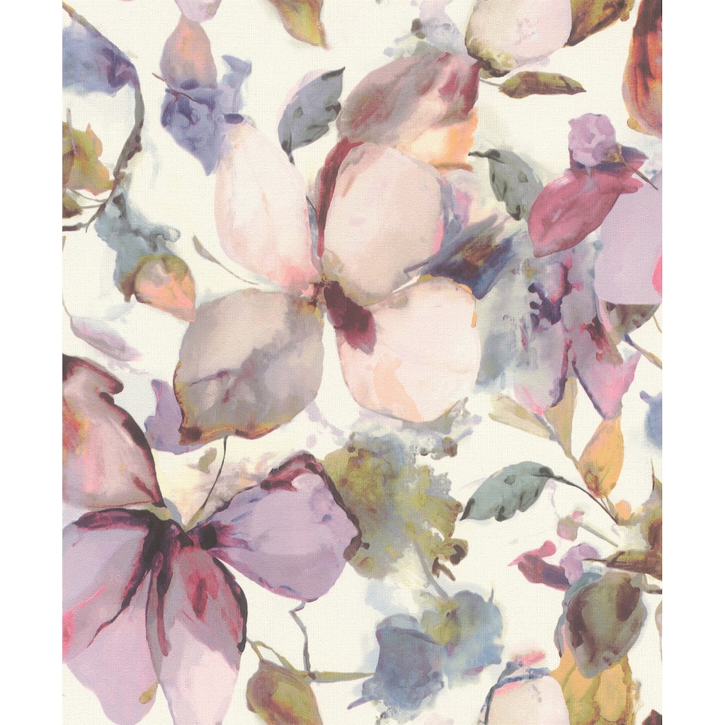 A-Street Prints Liliana Plum Floral Wallpaper
