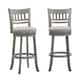 Option Antique Grey Finish-Grey Linen-Lattice