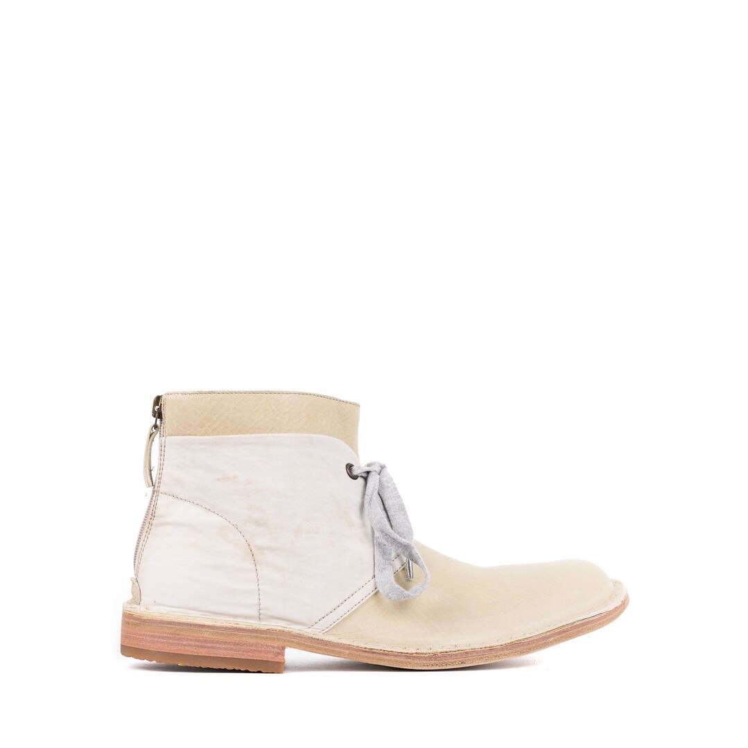 taupe leather ankle boots